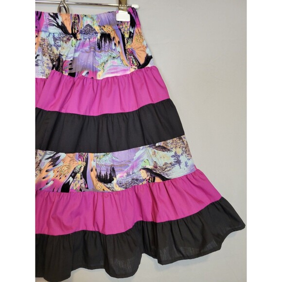 VTG 80s Ruffle Collection Square Dancing Skirt Womens *M* 24" Waist Full Block - Picture 5 of 9